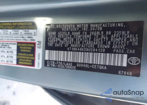 2009 Toyota Camry Xle V6 from USA, damaged, VIN 4T1BK46K09U584128